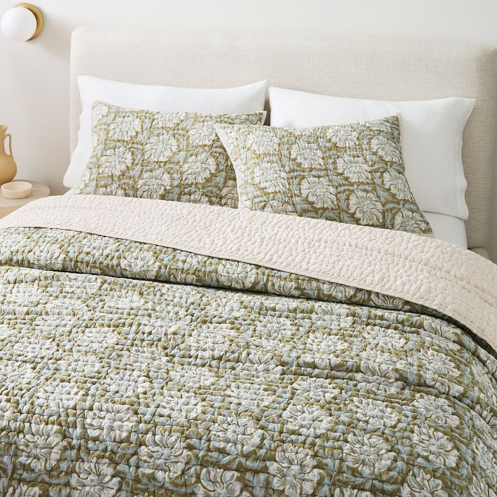 Lennon Floral Reversible Quilt & Shams West Elm