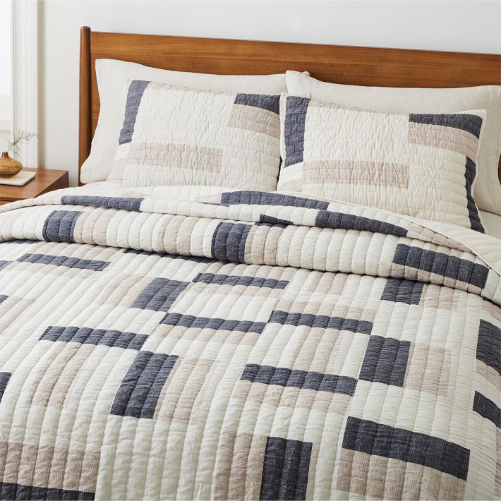 Natural Patchwork Quilt & Shams West Elm