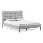 Emmett Tufted Bed - Wood Legs | West Elm