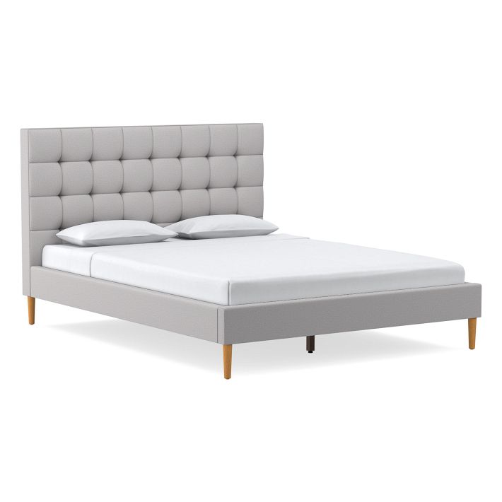 West elm deals grid tufted headboard