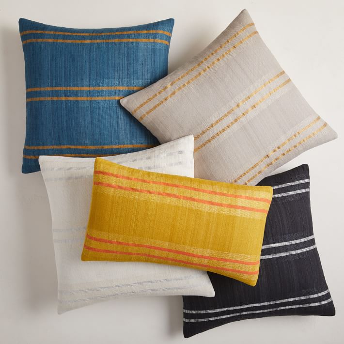 Silk Stripes Pillow Cover West Elm