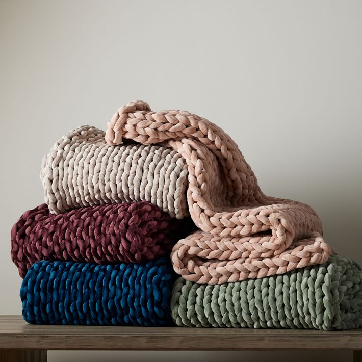 Woobie Velvet Chunky Knit Blanket