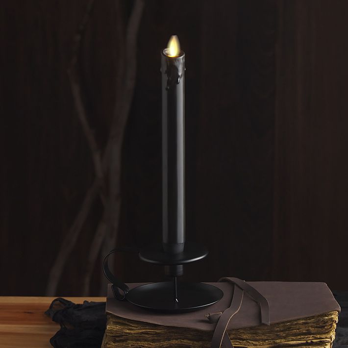 Brass Morgan Moon Taper Candle Holder