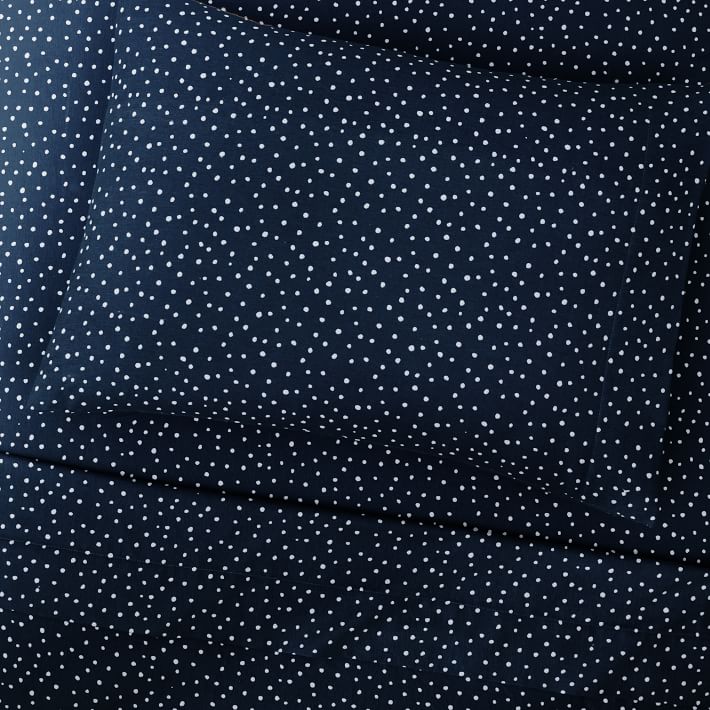 Organic Flannel Tossed Dots Sheet Set
