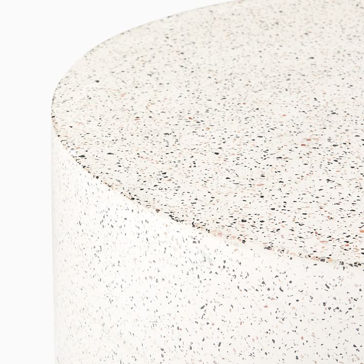 Terrazzo Drum Outdoor Round Coffee Table (36") West Elm