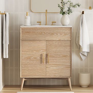 Towel Sets Mid-Century Floating Vanity Bathroom