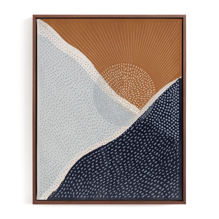 Sunset Over The Mountains Framed Wall Art by Minted for West Elm