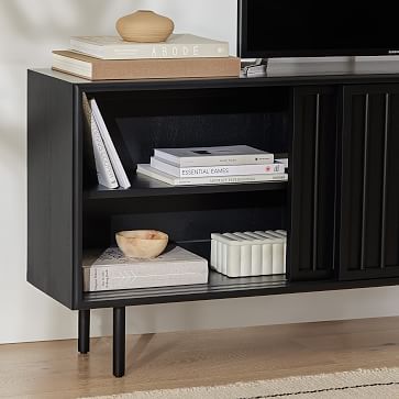 Slatted Shallow Media Console (48