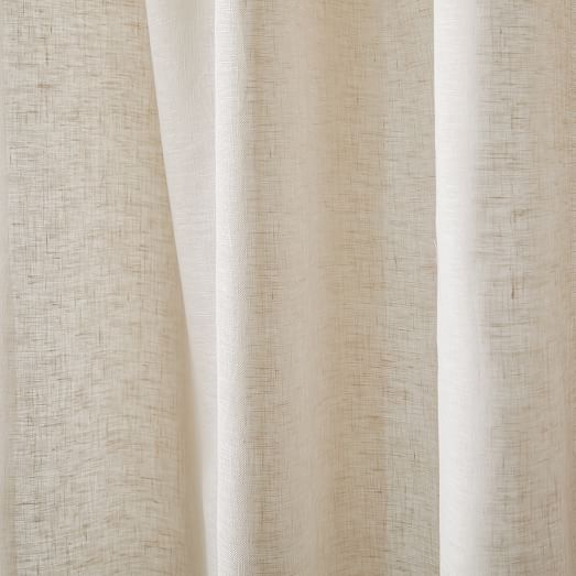 Sheer European Flax Linen Curtain | West Elm