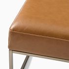 Box Frame Square Leather Ottoman