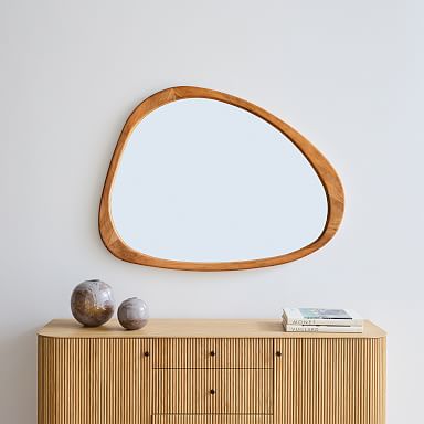 Metal Frame Oval Mirror - 102 cm W x 76 cm H - West Elm UK