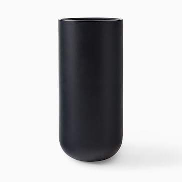 Root and Stock Sonoma Tall Cylinder Planter - Black