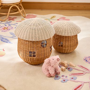 Washable Wicker Baskets - Small - Set of 20 - Kid's Classroom Furniture