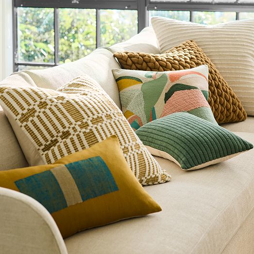 Botanical Crewel Pillow Cover | West Elm