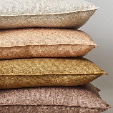 White and Gold Pillows from West Elm Cloth Napkins - Caitlin