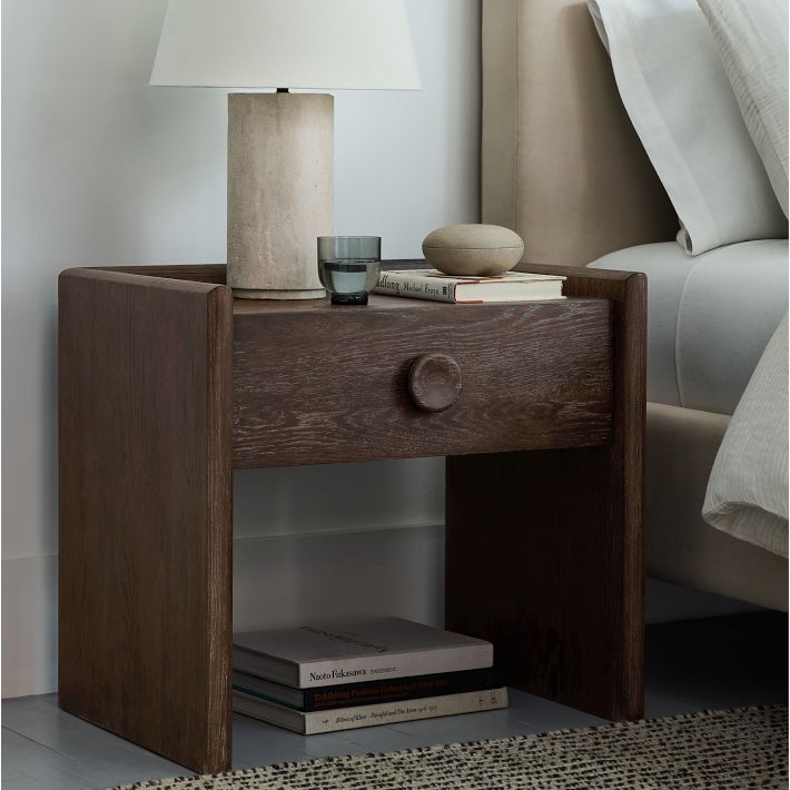 Dropship 1pc Nightstand Only Transitional Rustic Natural Tone Solid Wood  Felt Lined Drawers Metal Handles Black Bar Pull Bedroom Furniture to Sell  Online at a Lower Price