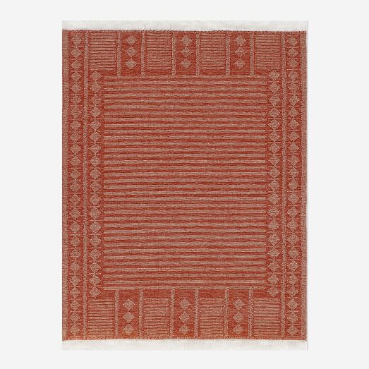 Diamond Brim Outdoor Rug West Elm