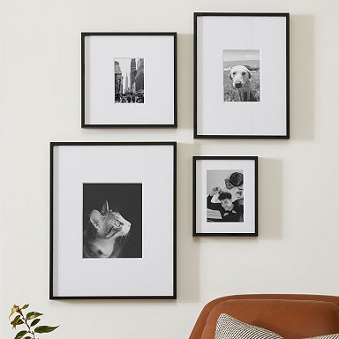 Set of 4 Individual Black Wall Photo Frames Size 8 x 10 inch (Pack of 4)