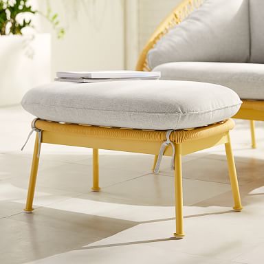 Yellow deals outdoor ottoman