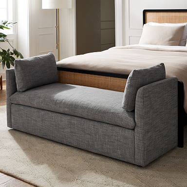 Queen size bed online bench