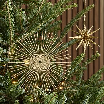 Silver Glitter Pinecone Ornament