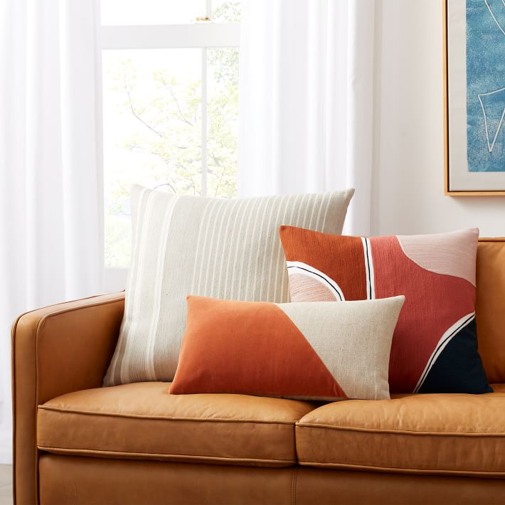 Crewel Outlined Shapes Pillow Cover | West Elm