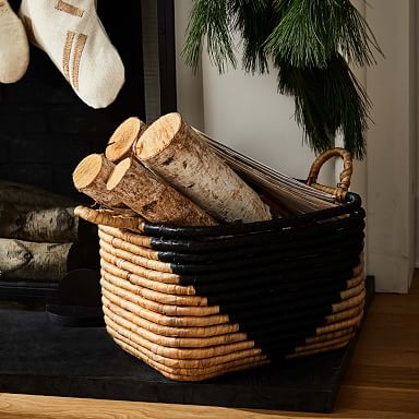 West elm blanket online basket