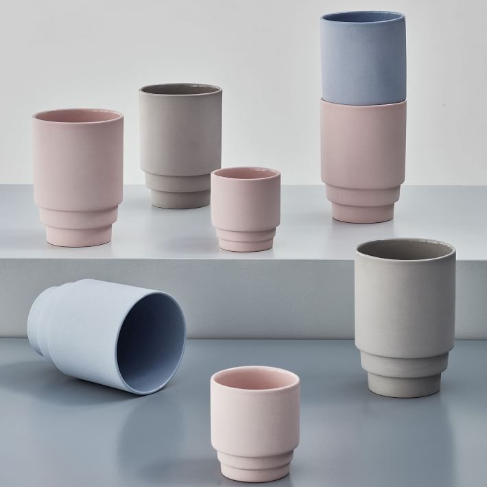 Puik Designs Stacking Ceramic Monday Mug (Set of 2)