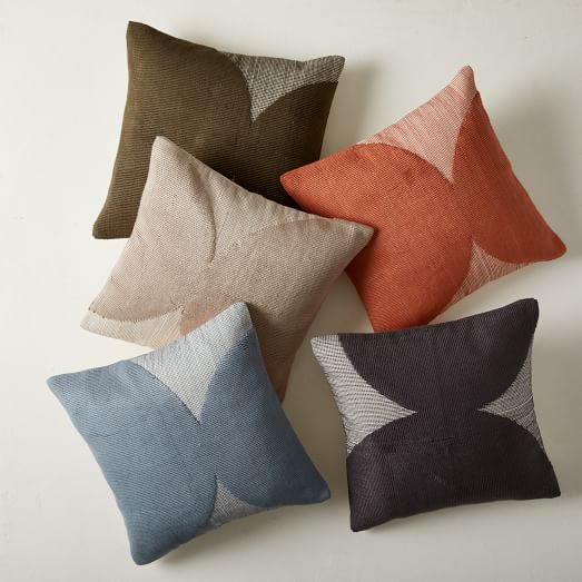 Cotton Linen & Velvet Corners Pillow Cover - West Elm UK