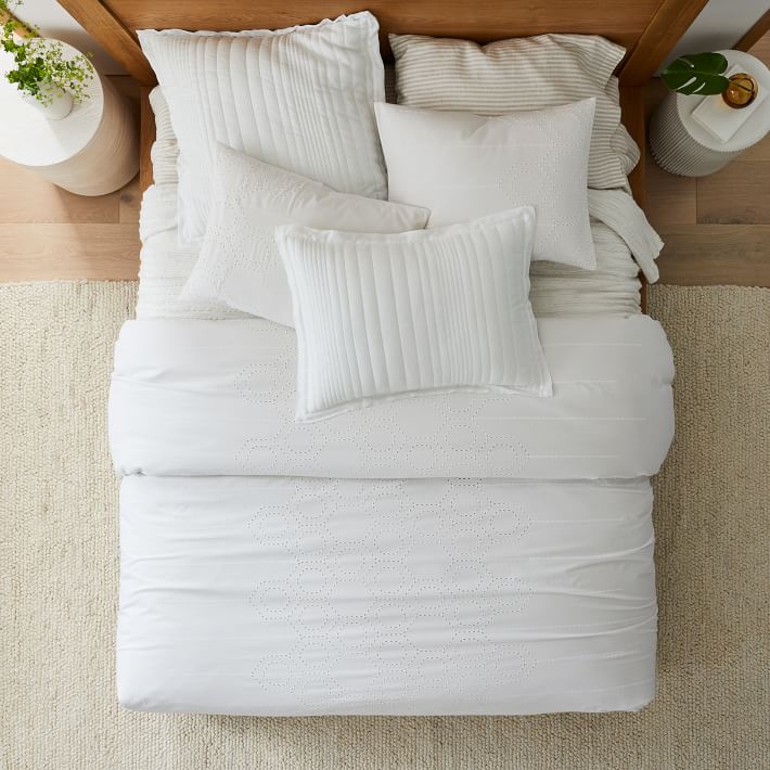 Organic Cotton Eyelet Duvet Cover & Shams West Elm