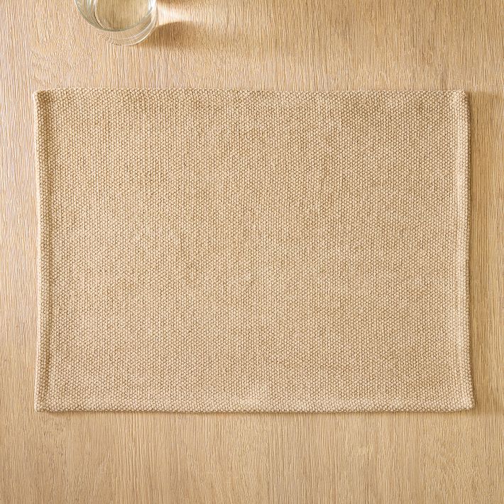 Textured Canvas Cotton Placemat Sets - Clearance