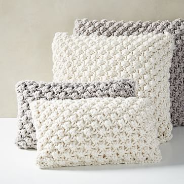 Knit on sale pillow covers