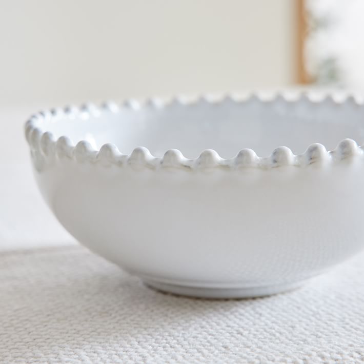 Costa Nova Pearl White Stoneware Low Bowls West Elm