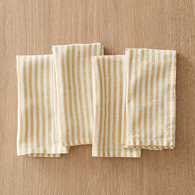 Wheaton Striped Linen/Cotton Napkins