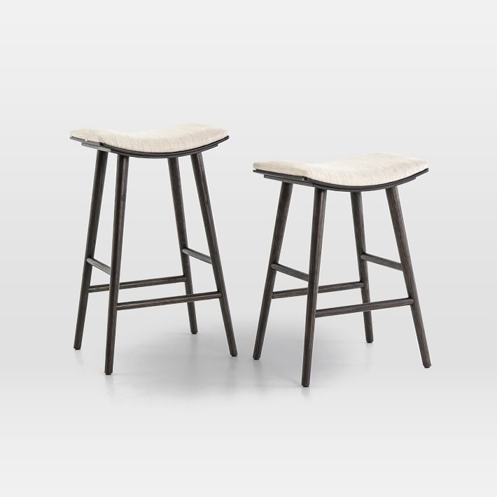 Upholstered saddle bar deals stools