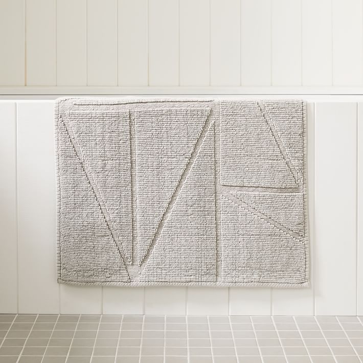 Organic Triangle Sculpted Bath Runner