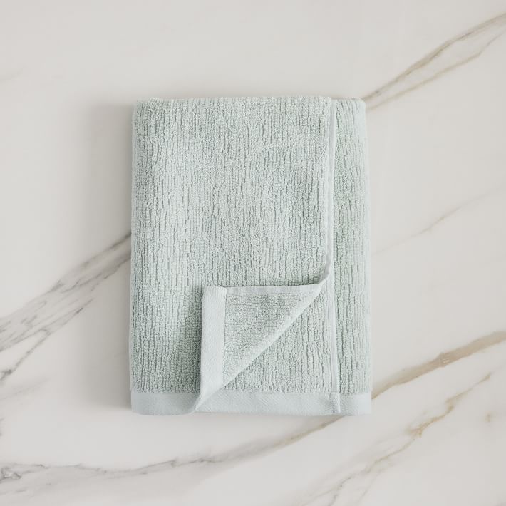 Everyday Textured Bath Towel - Freshwater Blue