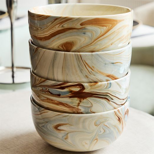 Marble Swirl Cereal Bowls Sets West Elm