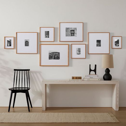 The Long Hallway Organic Gallery Frames Set (Set of 8) | West Elm