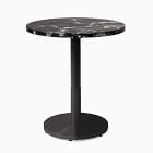 Black Marble Round Continental Table - Tea Height (25&quot;)