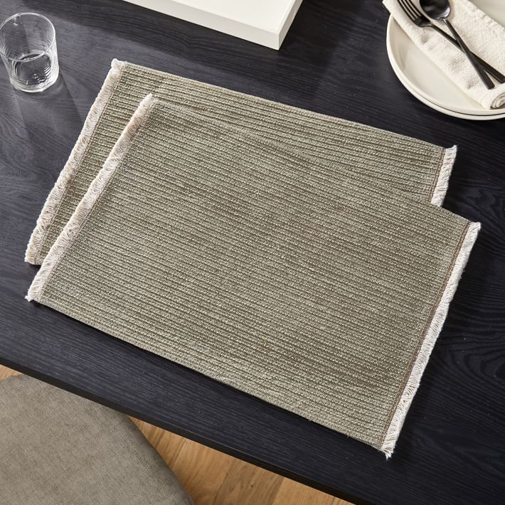 Fringed CottonJute Placemat West Elm