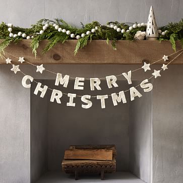 Merry Christmas Garland West Elm