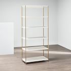 Zane Wide Bookshelf &amp; 2 Narrow Bookshelves Set - White