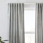 Bark Texture Shine Jacquard Curtain - Dusty Blue 