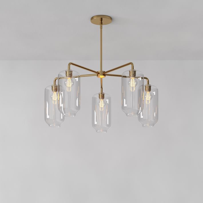 Sculptural 5 Light Pebble Chandelier West Elm