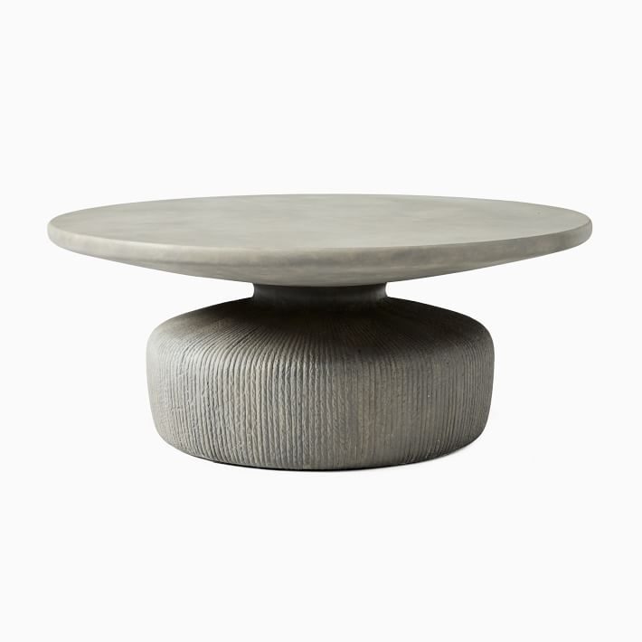 Tambor Indoor Outdoor Round Coffee Table Modern Living Room
