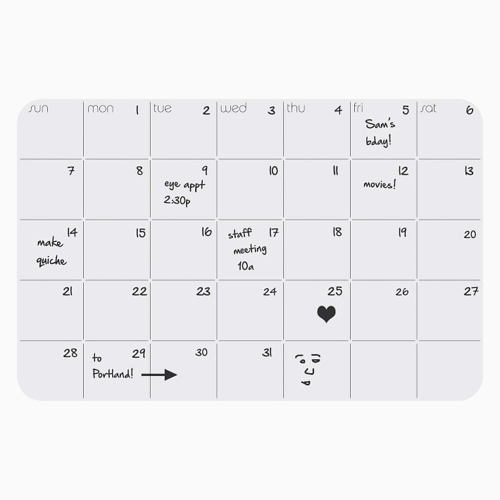 Dry-Erase Monthly Planner