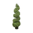 Faux Potted Boxwood Spiral Tree