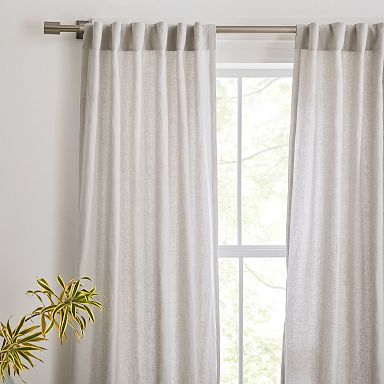Pair of Sheer Wave-effect Linen Curtains 'neringa' / 140-168cm Wide /  Various Lengths -  Canada