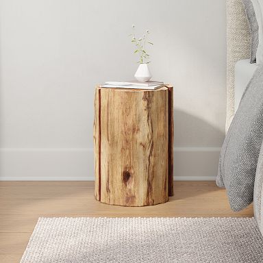 Tree Stump Side Table (12"–15")